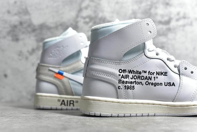 Authentic OFF-WHITE x Air Jordan 1 NRG White